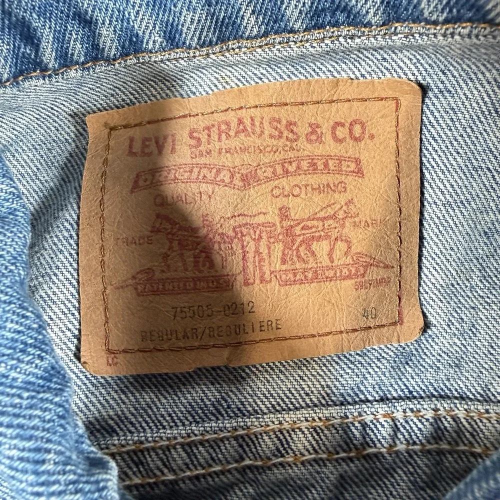 Vintage Levi's Orange Tab Jacket Mens 40 Regular Medium Blue Type 3 Denim